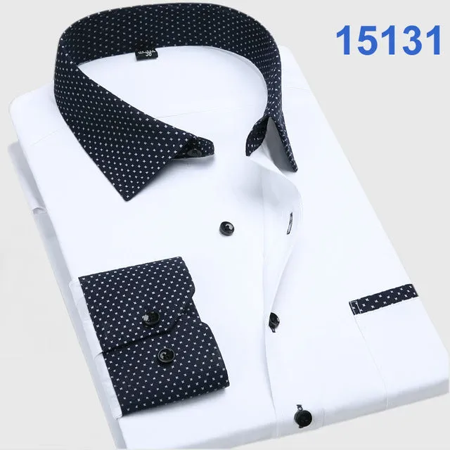 2017 Brand New Men Shirt Male Dress Shirts Men's Fashion Casual Long Sleeve Business Formal Shirt camisa social masculina