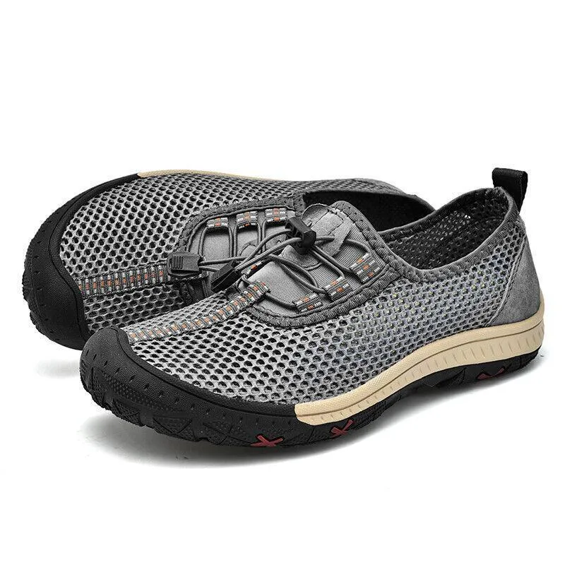 Adjustable Breathable Mesh Walking Shoes Lightweight Non-Slip