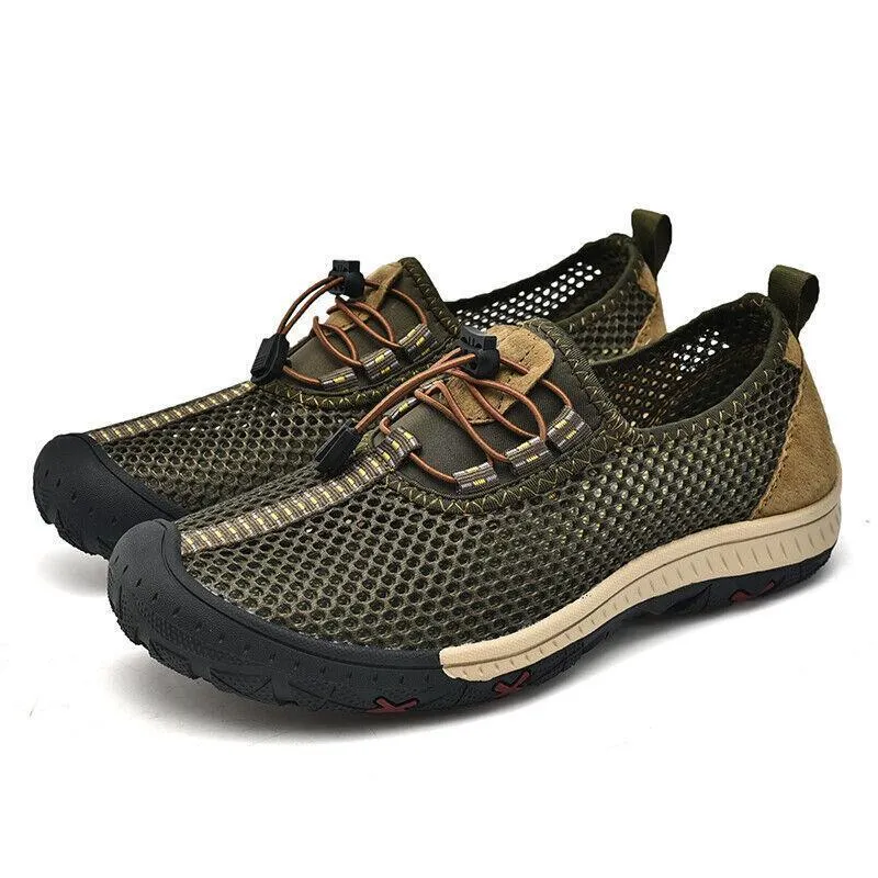 Adjustable Breathable Mesh Walking Shoes Lightweight Non-Slip