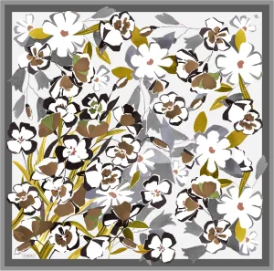 Armine Savannah Floral Silk Scarf #54