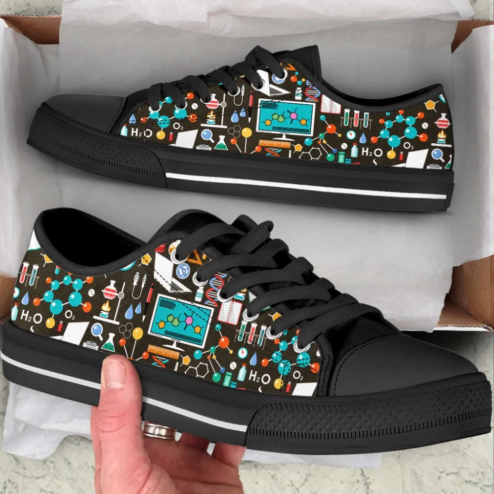 Biology Pattern Low Top Shoes Canvas Shoes , Low Top Sneaker, Low Top Canvas Shoes