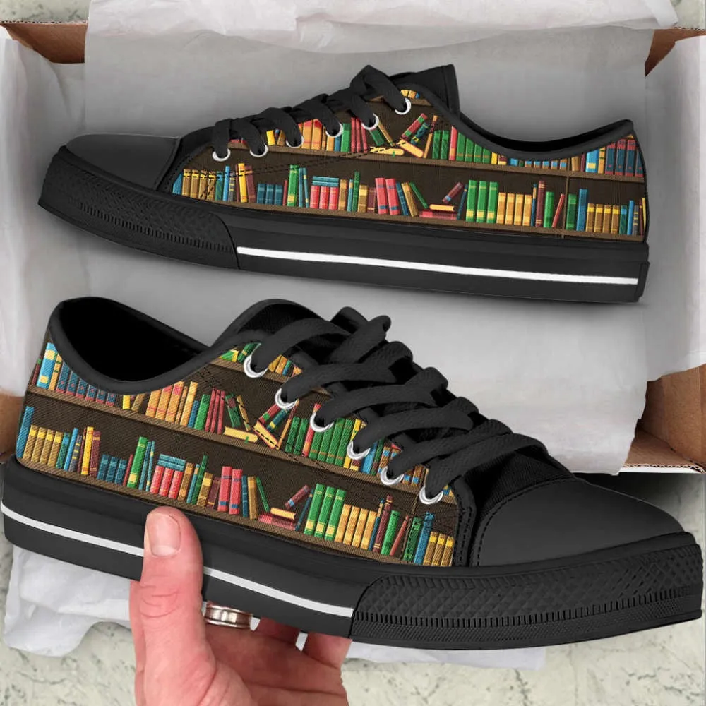 Book Shelf Color Low Top Shoes, Canvas Shoes Design, Low Top Sneaker