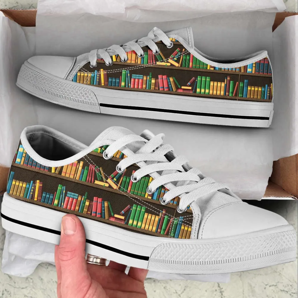 Book Shelf Color Low Top Shoes, Canvas Shoes Design, Low Top Sneaker