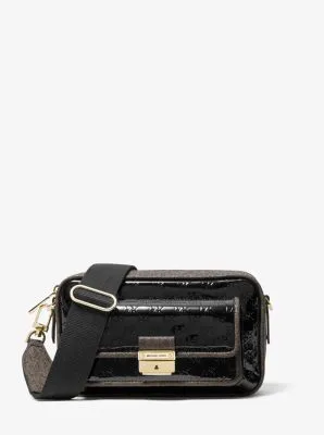 Bradshaw Medium Logo Embossed Patent Leather Camera Bag