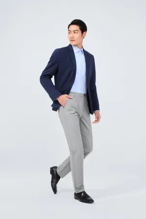 CottonSTRETCH Lightweight Knit Smart Blazer | Navy NNY096