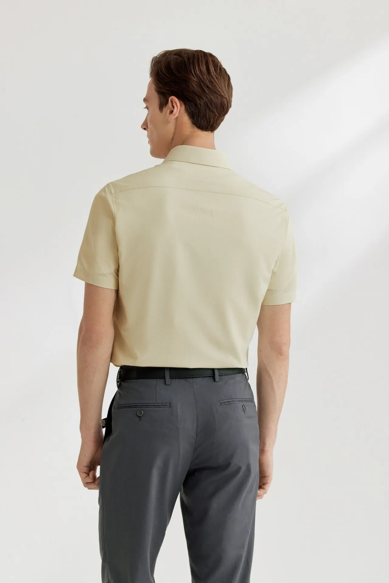 Dry Wicking & Stretch 2 Tone Shirt in Smart Fit Short Sleeve