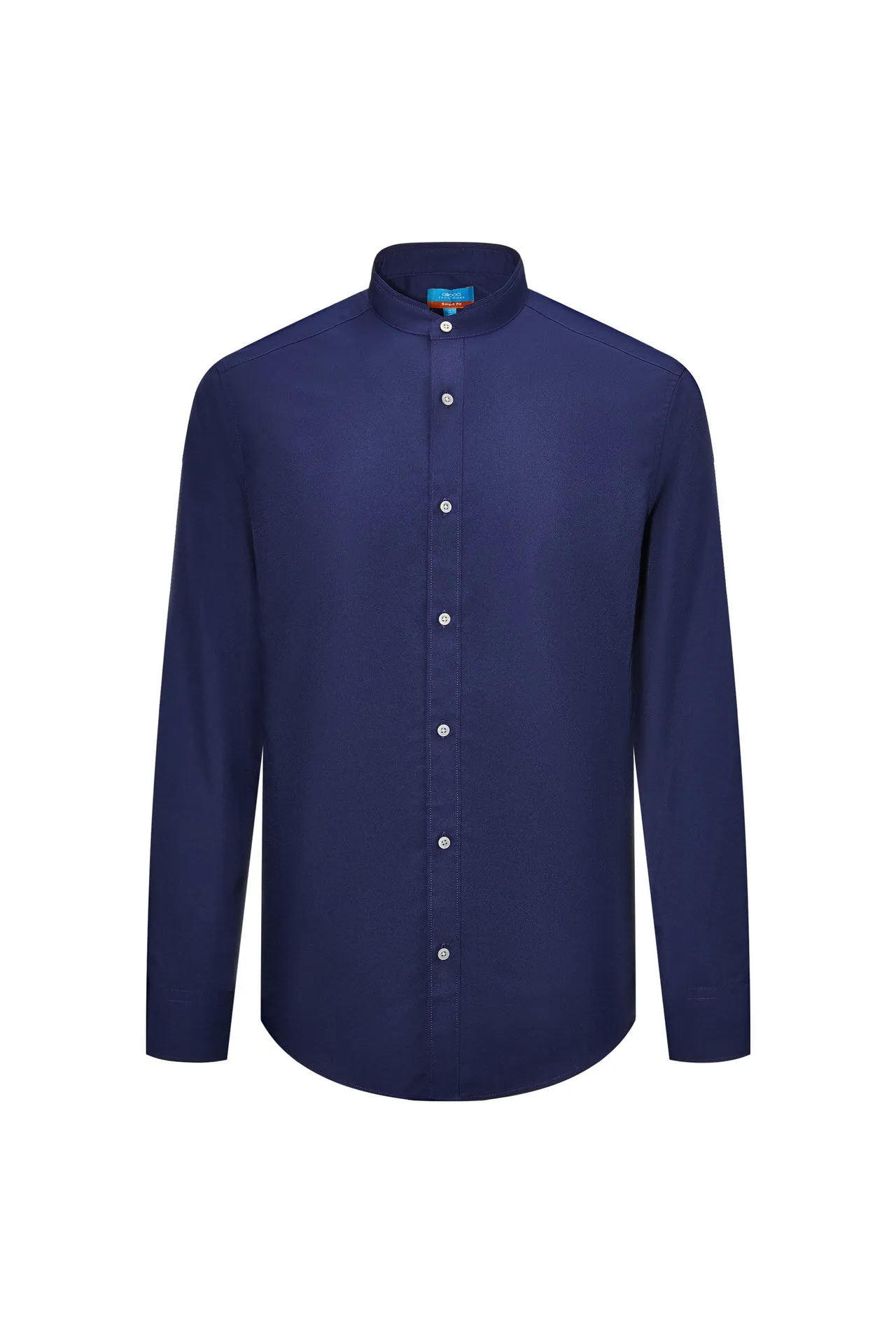 Dry Wicking Stand Collar Casual Shirt in Smart Fit Long Sleeve