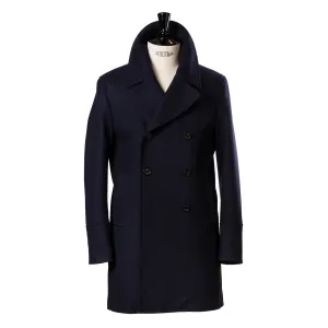 Dunkelblauer Long-Peacoat "Genova" aus reiner Wolle - Iconic Sealup