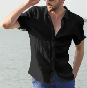 European And American Summer Short-sleeved Casual Men's Shirts