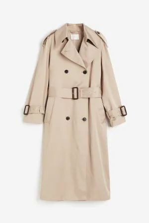 H&M Double-breasted trench coat, beige