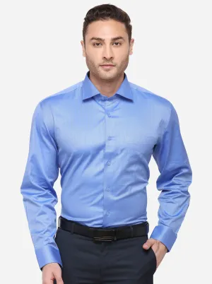 Light Blue Solid Smart Fit Formal Shirt | JadeBlue