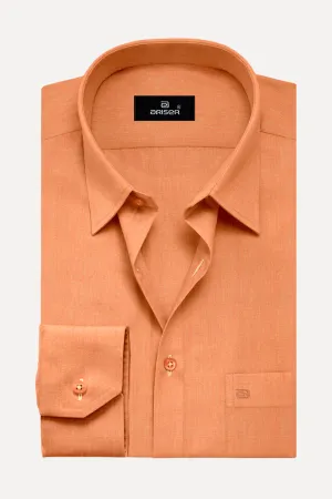 Luxor - Peach Orange Formal Shirts for Men | Ariser