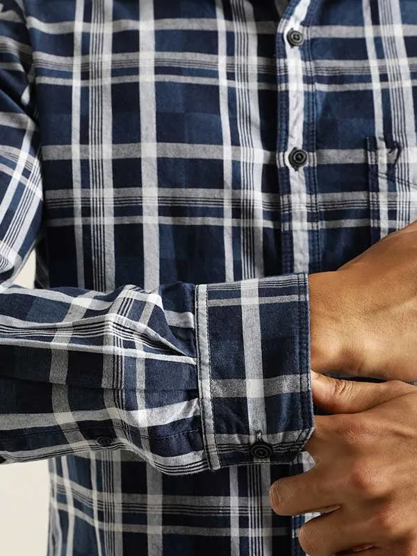 Men Checked Full Sleeve Cotton Shirt