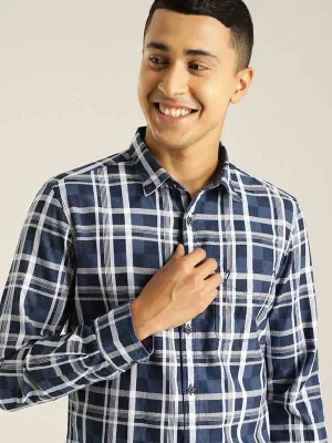 Men Checked Full Sleeve Cotton Shirt