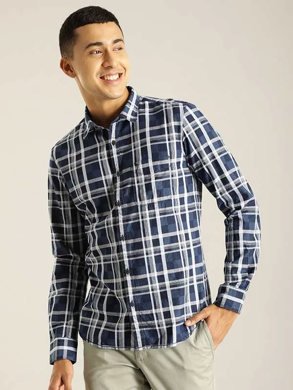 Men Checked Full Sleeve Cotton Shirt