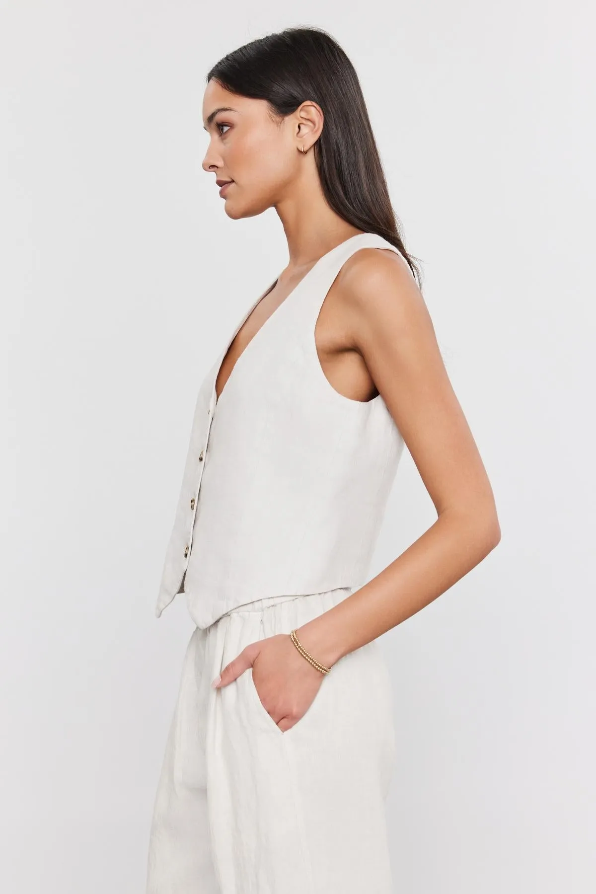 MYLIE HEAVY LINEN VEST