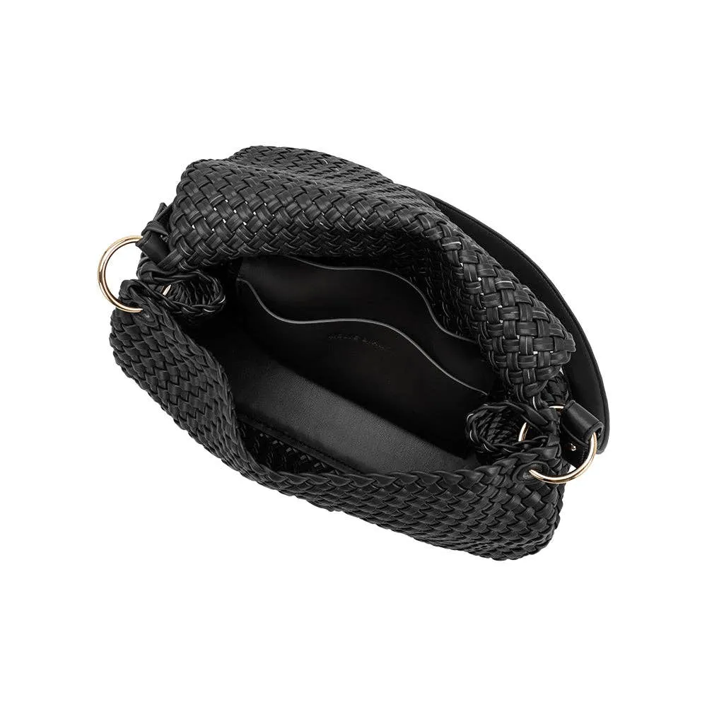 Natalia Black Recycled Vegan Shoulder Bag