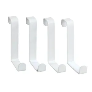 Over Door Hooks 4 Pack White