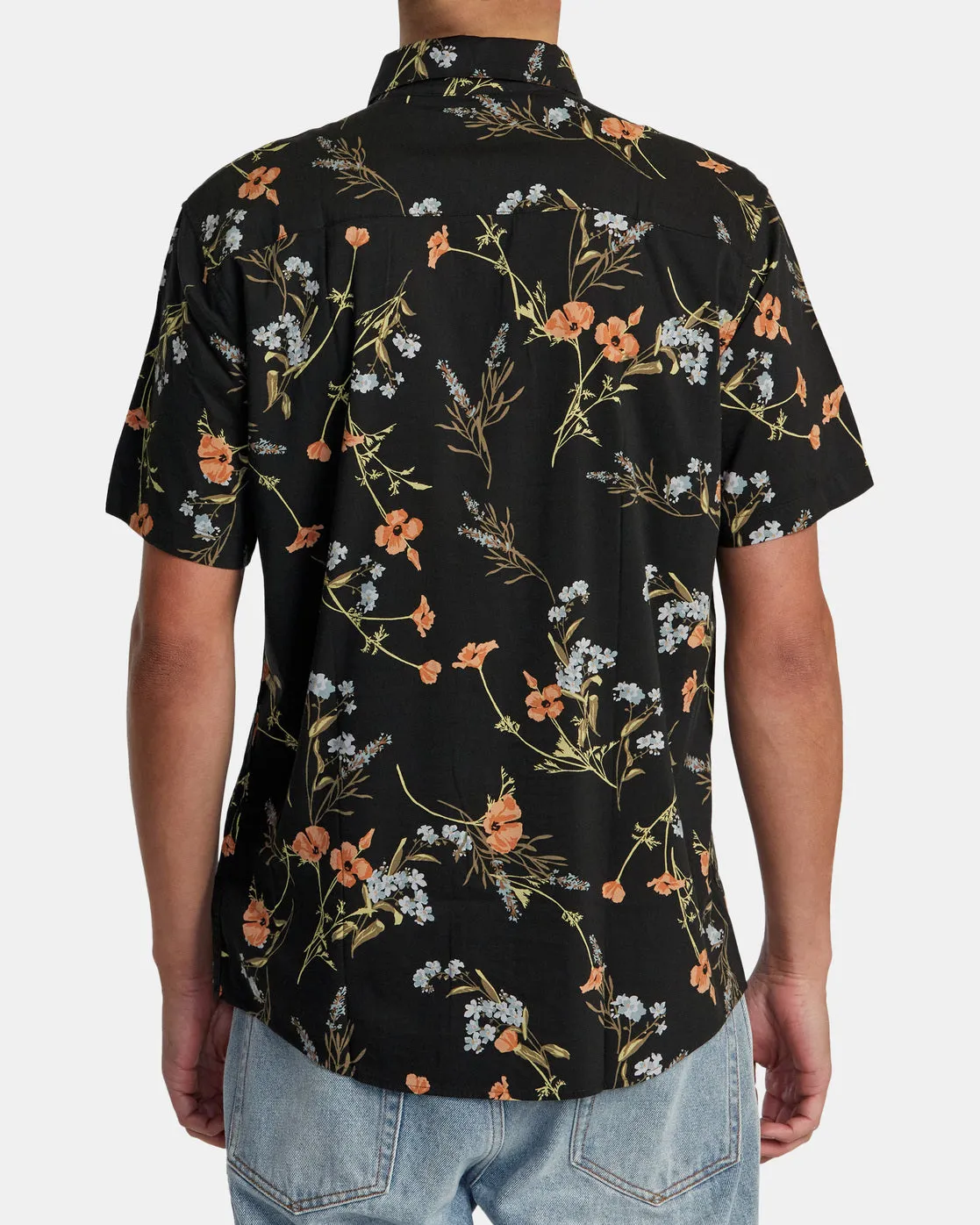 RVCA Further Floral Short Sleeve Woven Shirt - Midnight