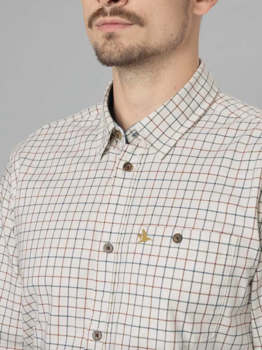 SEELAND Oxford Shooting Shirt - Mens - Grape Leaf/Terracotta Check