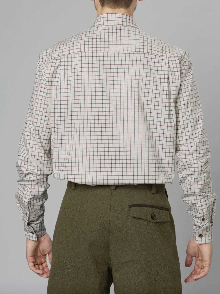 SEELAND Oxford Shooting Shirt - Mens - Grape Leaf/Terracotta Check