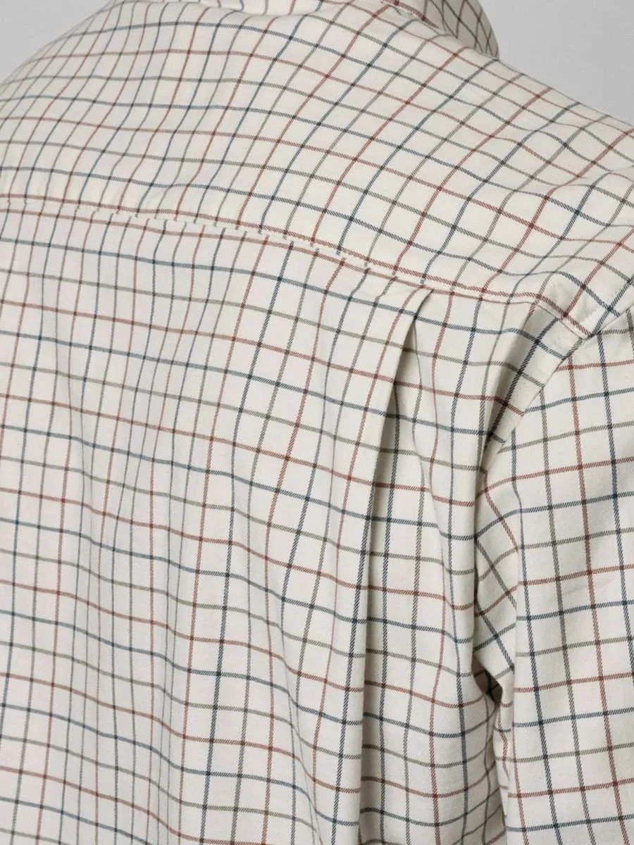 SEELAND Oxford Shooting Shirt - Mens - Grape Leaf/Terracotta Check