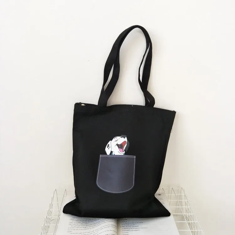 Single-Shoulder Canvas Tote Bag