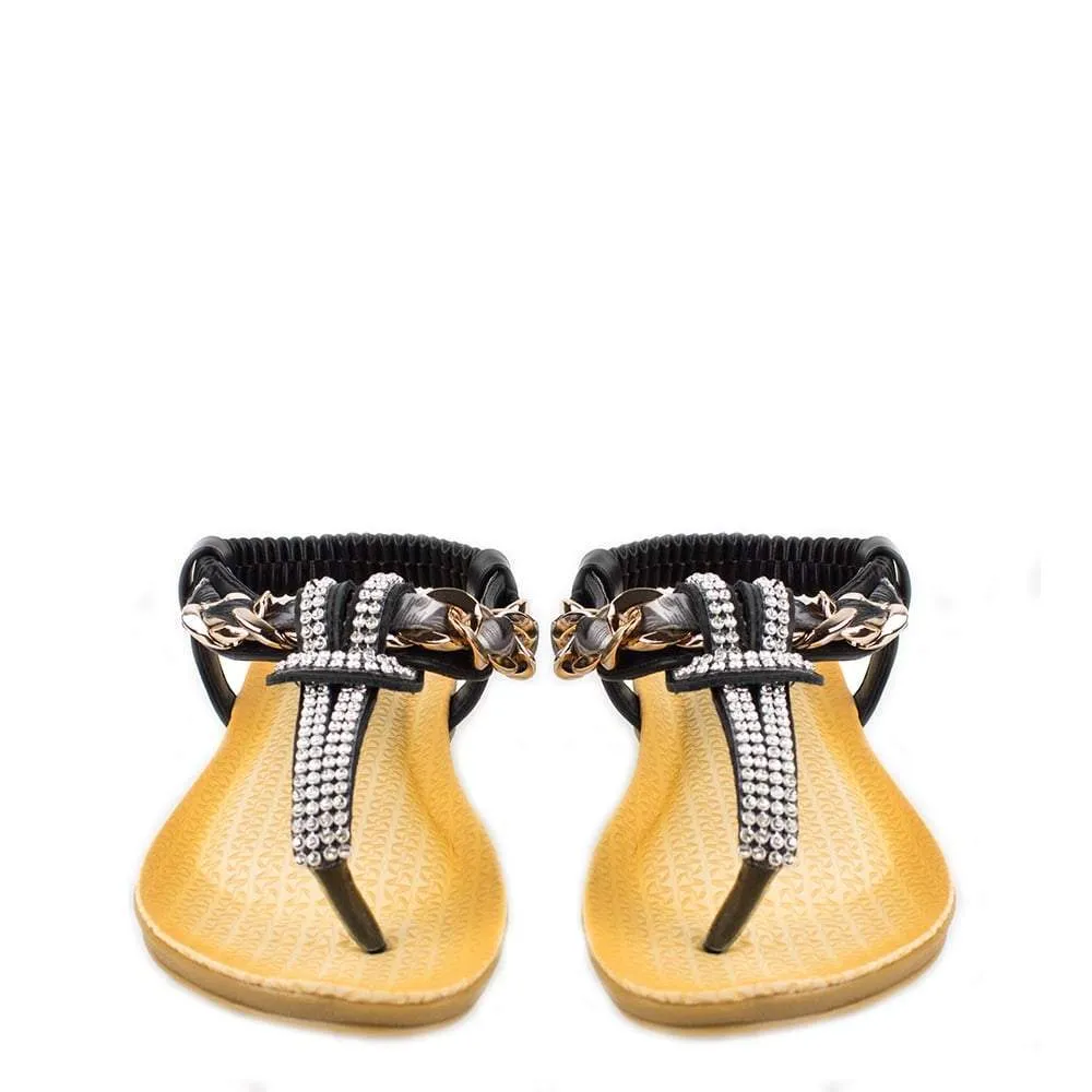 Verena Elastic Twist Strap Toe Post