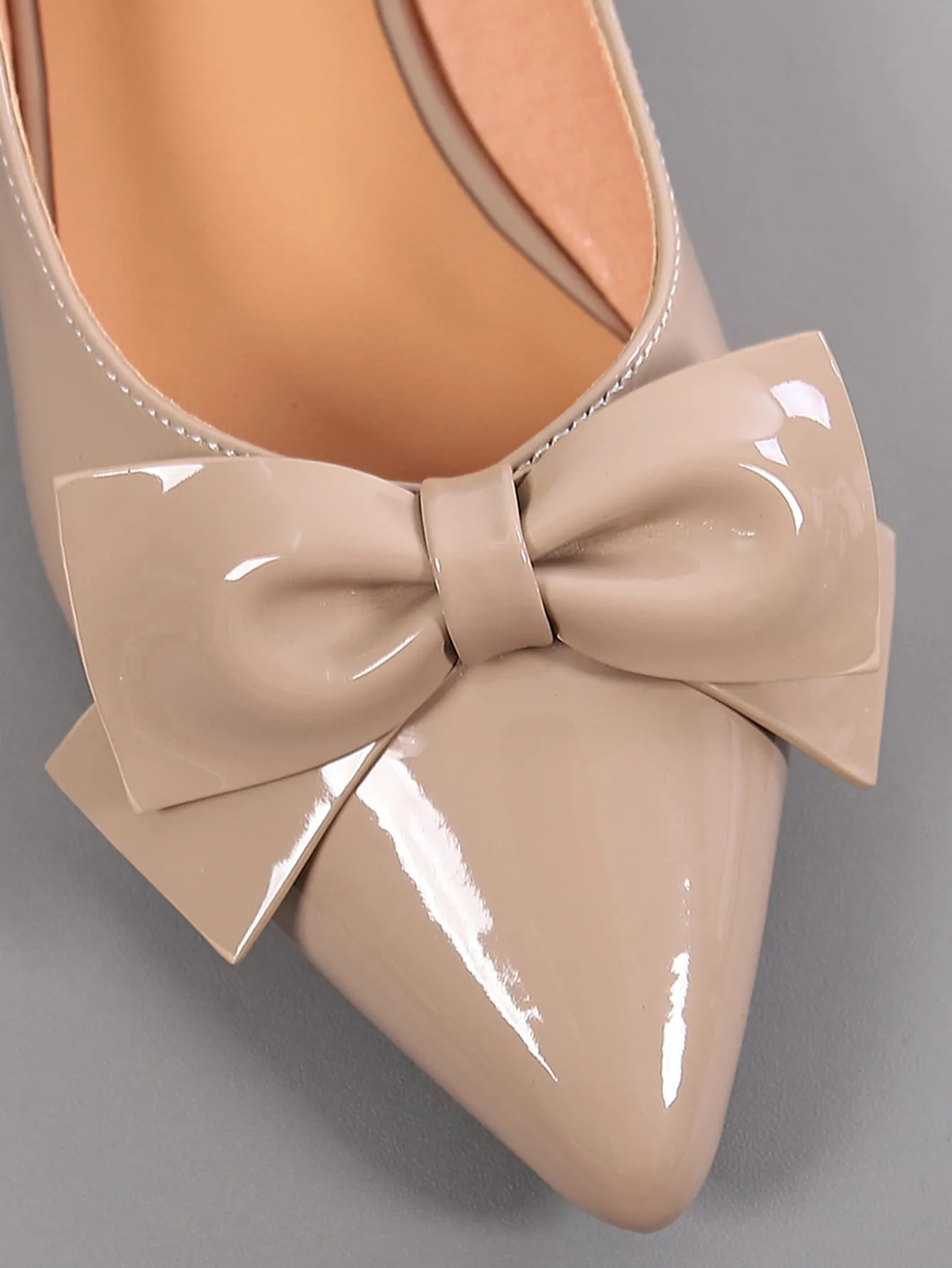 Women Bow Decor Flats, Elegant Point Toe Flats